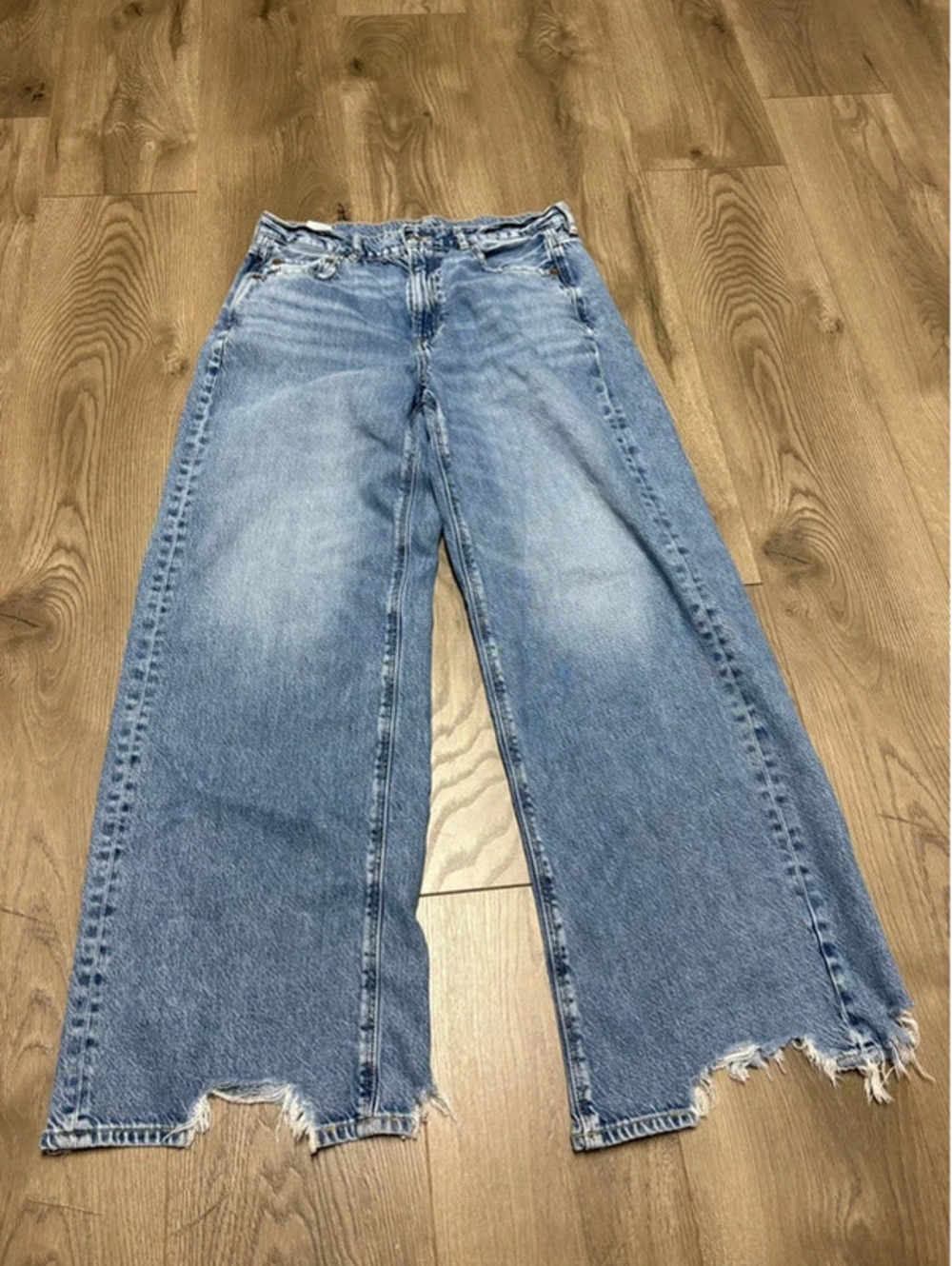 American eagle super high rise baggy wide leg